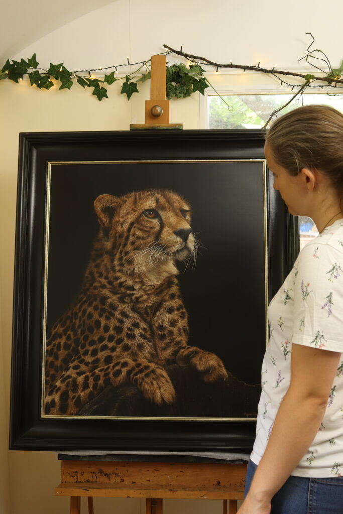 The artist with the Cheetah Painting