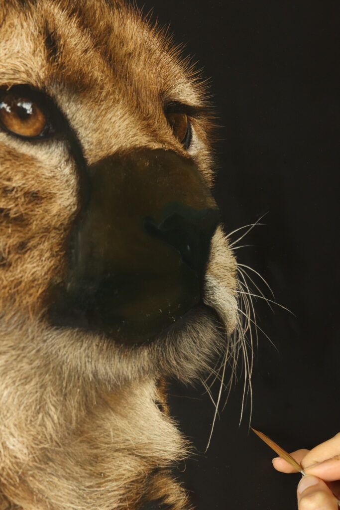 The Cheetah Painting in progress